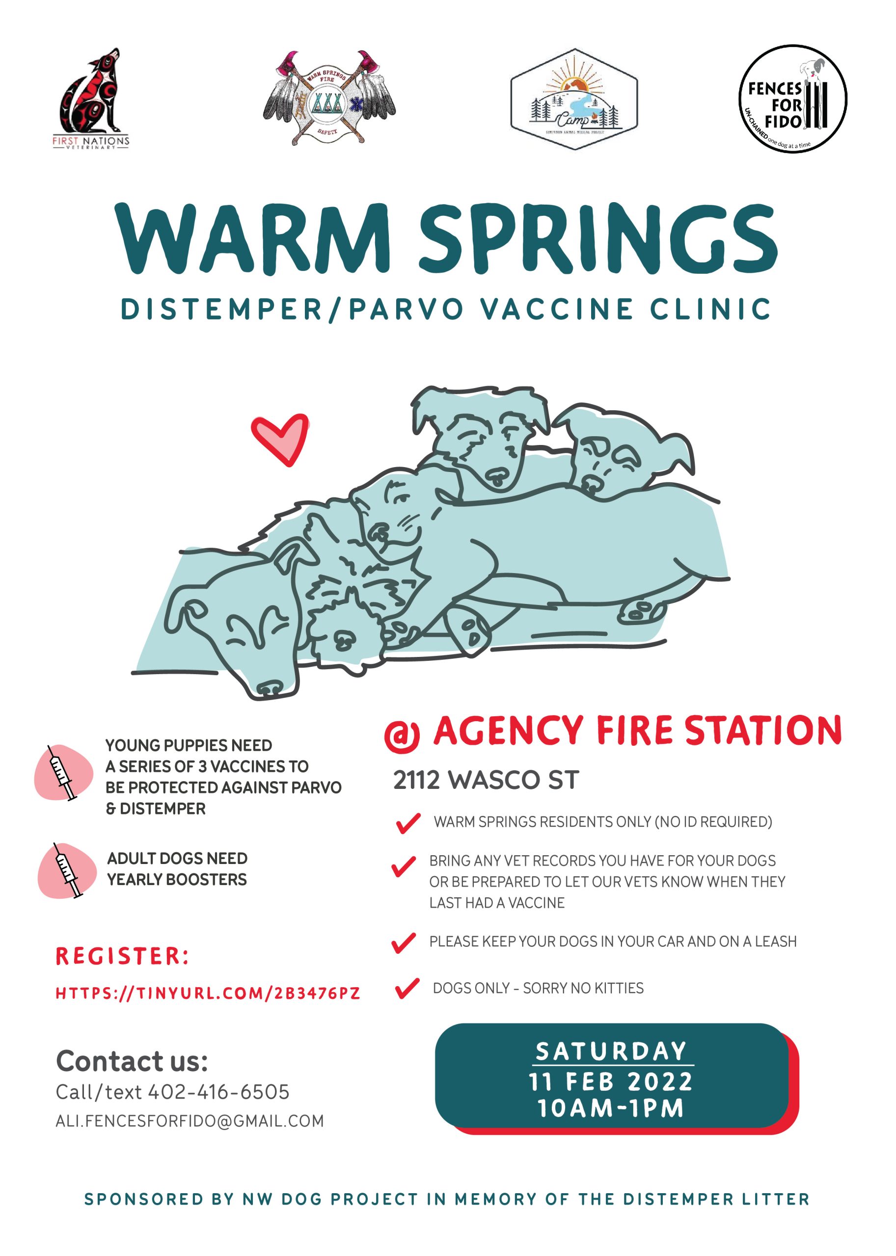Distemper/Parvo Vaccine Clinic – Feb. 11th – KWSO 91.9