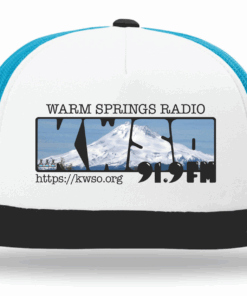 White / Neon Blue Hat